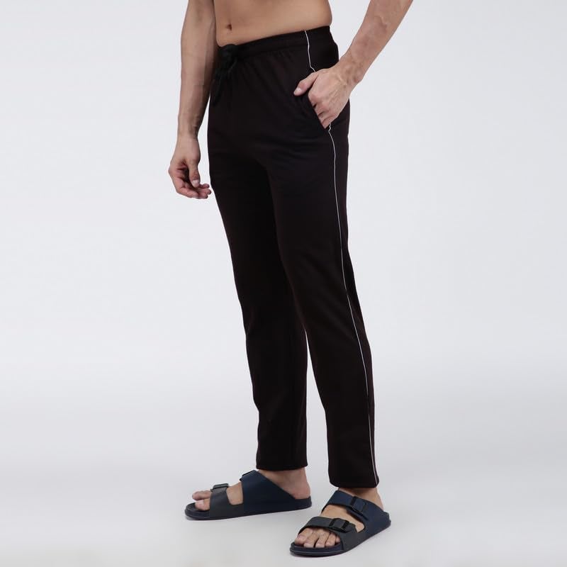 Amul Comfy Cotton Solid Casual Track Pant|Brown|for Men. - Image 5