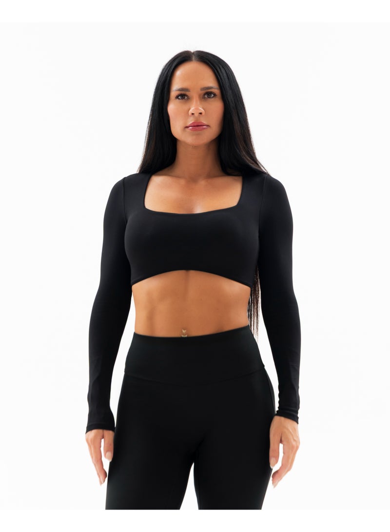 ADATTO Sleek Crop Top (black) - Image 2