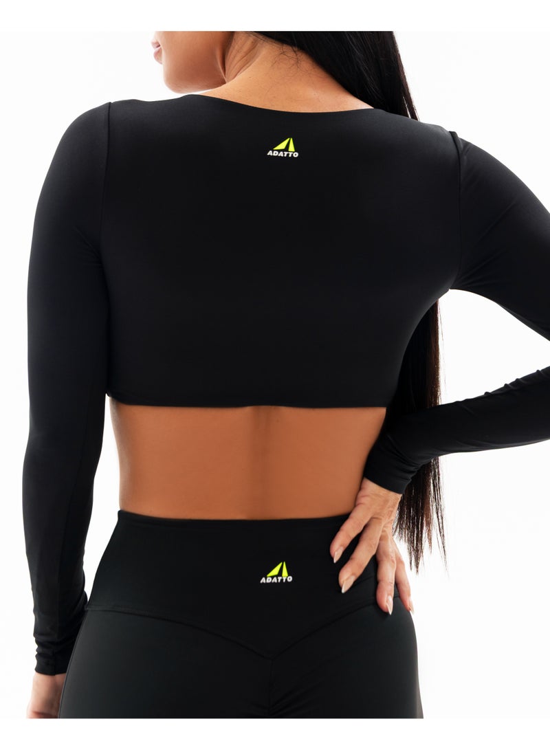 ADATTO Sleek Crop Top (black) - Image 3