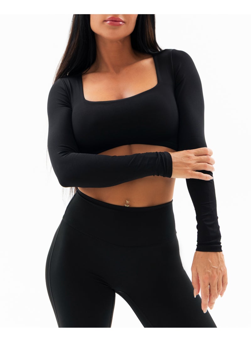 ADATTO Sleek Crop Top (black) - Image 1