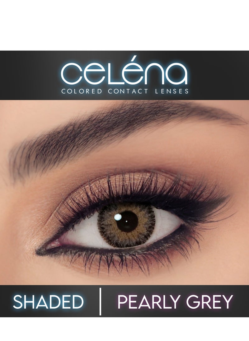 Celena Celena Colored Contact Lenses  Monthly Disposable Cosmetic Pearly Grey  - Image 1