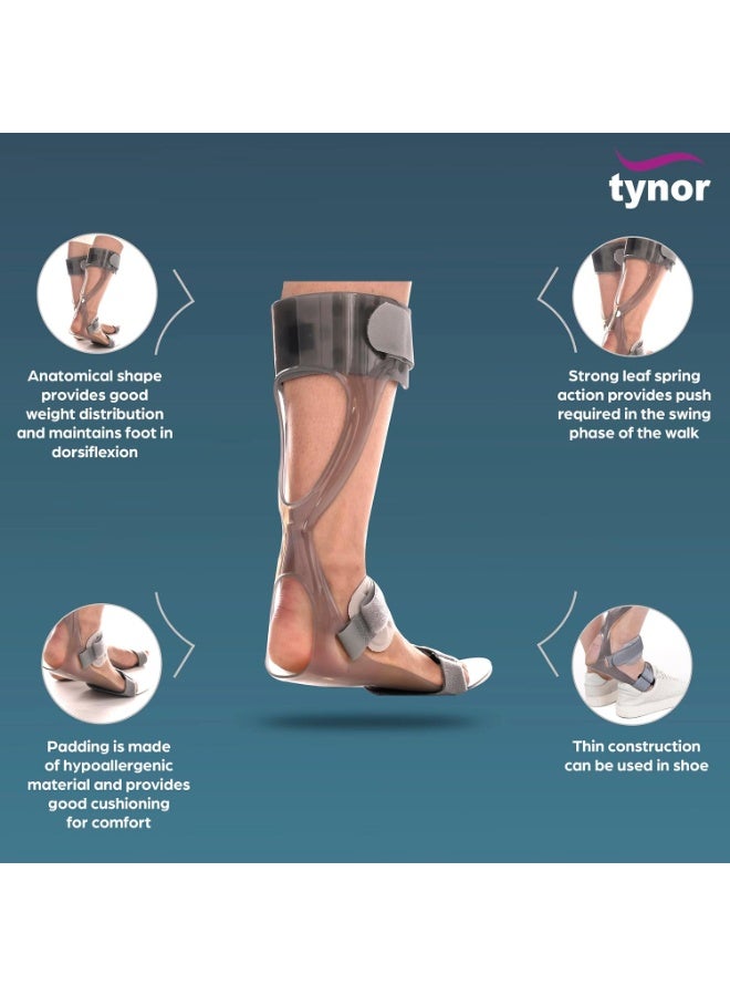 TYNOR Foot Drop Splint, Grey, Left, Medium, 1 Unit - Image 4