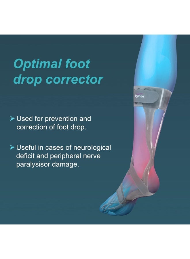 TYNOR Foot Drop Splint, Grey, Left, Medium, 1 Unit - Image 2
