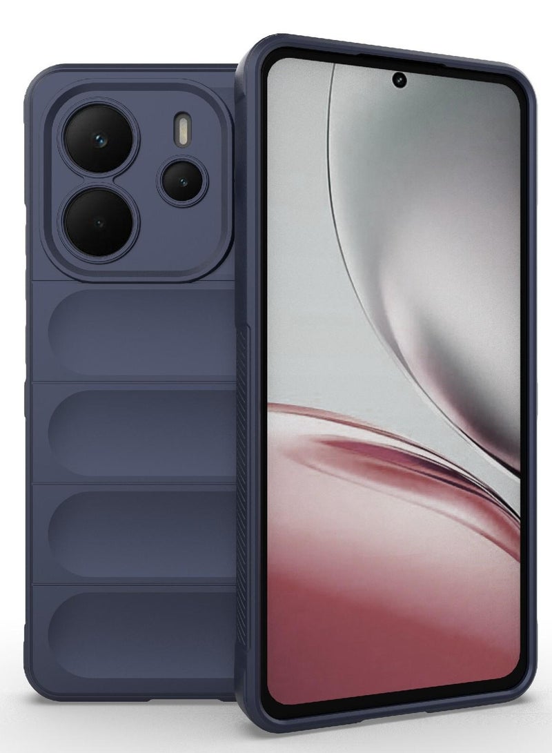 جراب موبايل ماجيك شيلد  سيليكون مضاد للصدمات وحمايه للكاميرا متوافق  Redmi Note 14 4G (ازرق) - Image 1