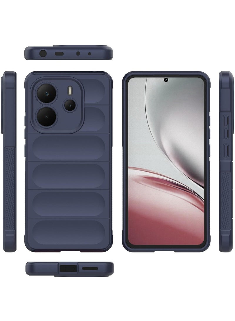 جراب موبايل ماجيك شيلد  سيليكون مضاد للصدمات وحمايه للكاميرا متوافق  Redmi Note 14 4G (ازرق) - Image 2