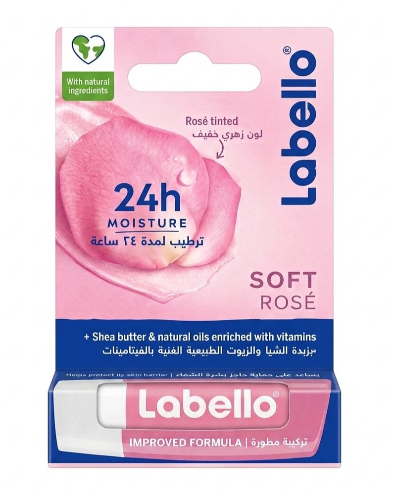 Soft Rose Lip Balm 24h Moisture with Shea Butter & Natural Oils - 4.8 G