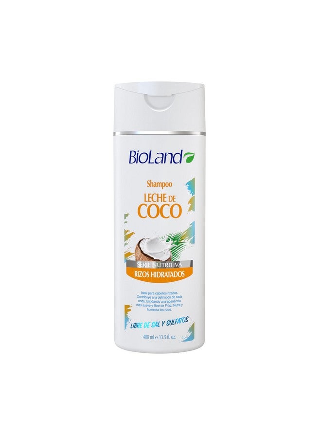 Bioland Coconut Milk Shampoo - Nourishing & Defining Shampoo For Curly & Dry Hair - 13.53 Fl Oz (400Ml)  - Image 1