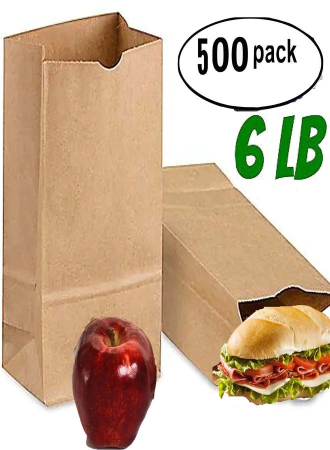 pizety Brown Paper Bags 6 lb - 500 Count Kraft Lunch Bags for Sandwiches, Snacks, Crafts - Recyclable Paper Sacks for Food, School or Takeout - Bulk Pack - Image 5
