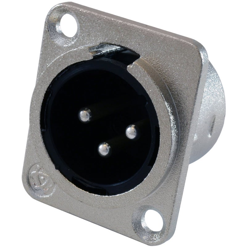 GLS Audio XLR Male Jack 3 Pin - Panel Mount Jacks D Series Size XLR-M - 20 Pack - Image 2