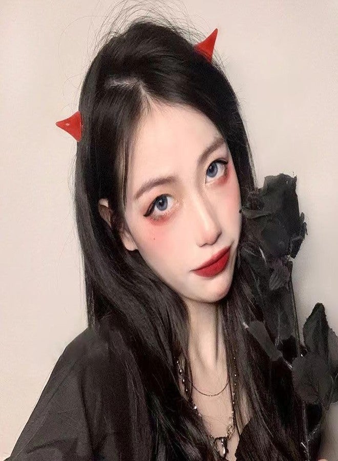 Comimark 10 PCS Cute Cartoon Demon Horn Hair Clips: Add a Fun Touch to Your Holiday Party Look! - Image 2