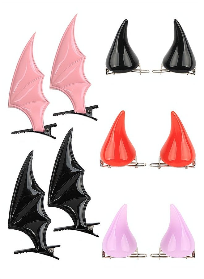 Comimark 10 PCS Cute Cartoon Demon Horn Hair Clips: Add a Fun Touch to Your Holiday Party Look! - Image 1