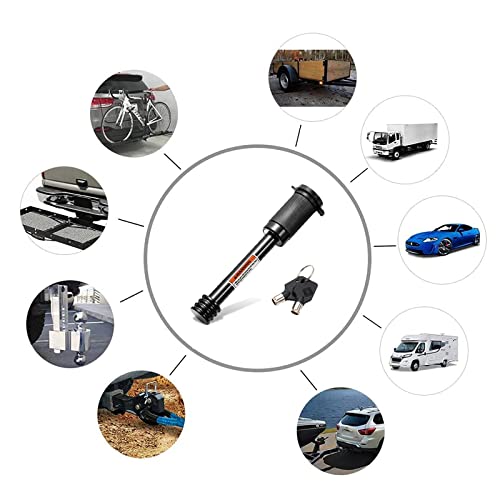 CZC AUTO قفل مستقبل مقطورة CZC AUTO مع دبوس 5/8" لمستقبلات الفئة III IV 2" و 2-1/2" لمقعد دراجة مقطورة حبل سحب لمقطورة شاحنة سيارة قارب (عبوة 2)  - Image 5