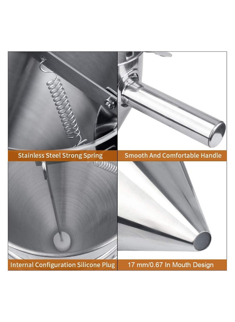 AMM Stainless Steel Pancake Batter Dispenser with Stand Funnel Dispenser for Takoyaki Baking and Crepes  Mess-Free Precision Kitchen Tool  - Image 5