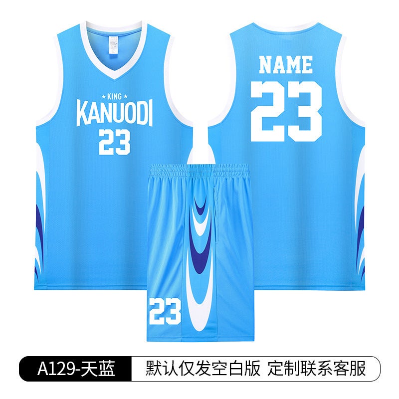 Summer Basketball Uniform Suit For Adult Male Students Quick-Drying Breathable Jersey Campus Female Children Training Game Sportswear - Image 1
