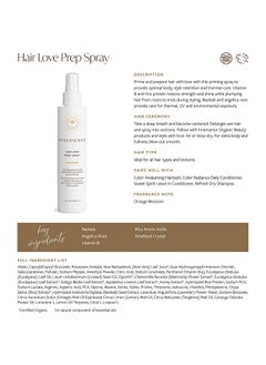 innersense Organic Beauty Natural Hair Love Prep Spray For Body Style Retention + Thermal Care ; Nontoxic Crueltyfree Clean Haircare (6 Fl Oz ; 198 Ml)  - Image 5