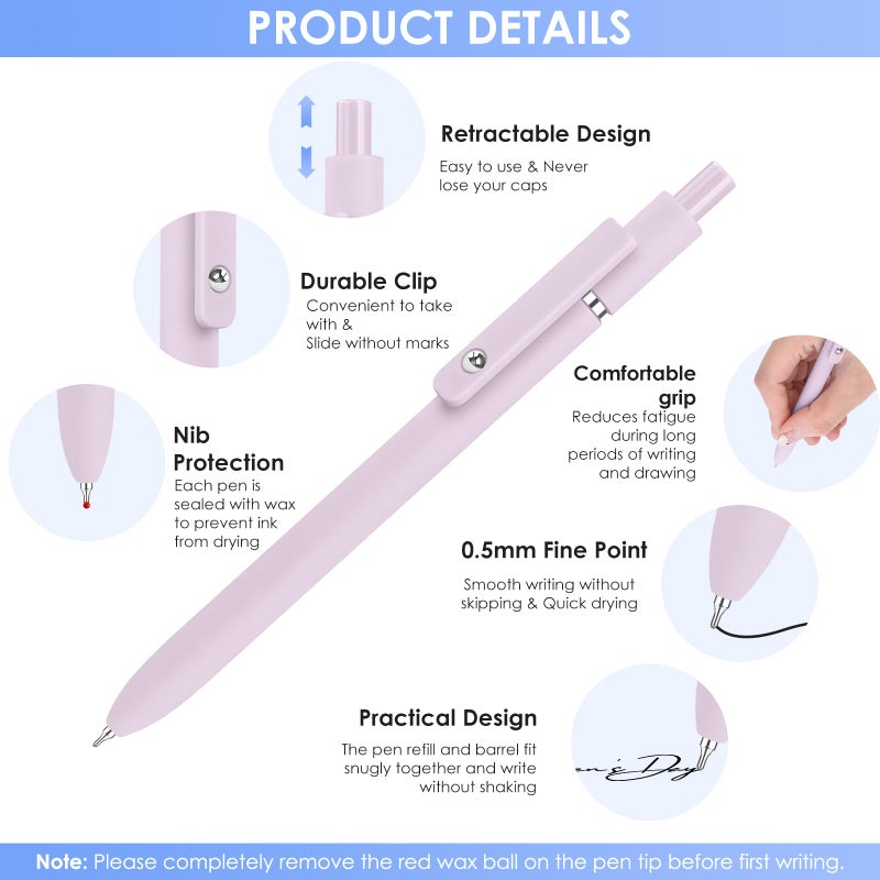Donyang Nurse Graduation Gifts for Teens Women, Aesthetic Gel Pens, Teacher Work Office Desk Accessories, College Stationary School Essentials, Cute Fine Point Smooth Writing Japanese Pens, Valentines Gifts - Image 2
