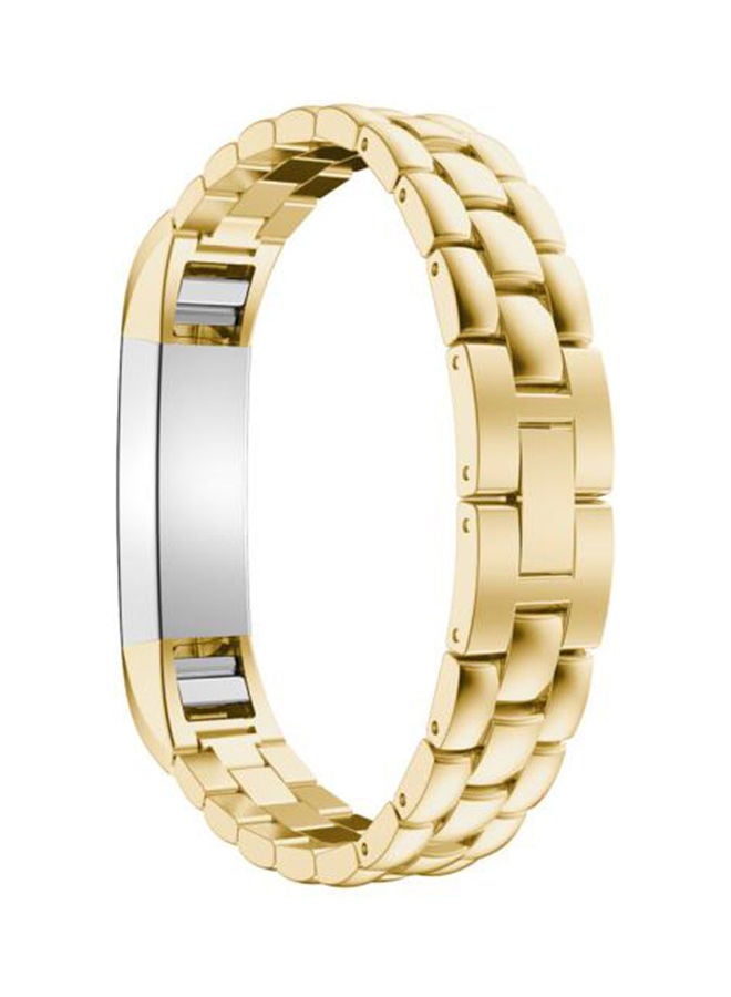 NIBEMINENT Women's High Quality Zinc Alloy Replacement Watch Band For Fitbit Alta Golden 