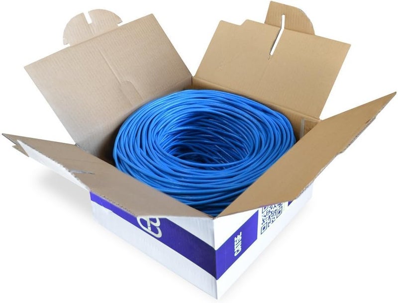 Dripstone 600001 1000ft CAT5e 4/UTP Ethernet LAN Cable 24AWG Network Wire (Blue) - Image 2