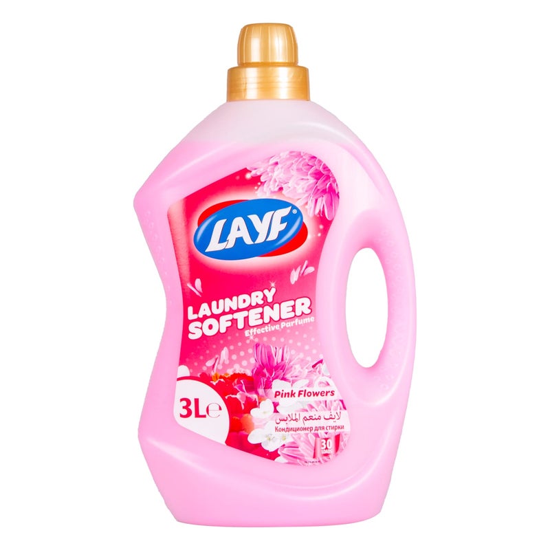 Layf Pink Flowers Laundry Softener 3 Litres