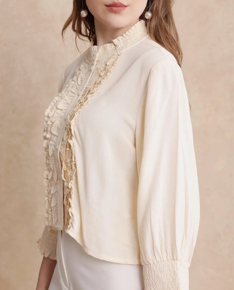 Rareism Women's Full Sleeve Regular Sleeves Top