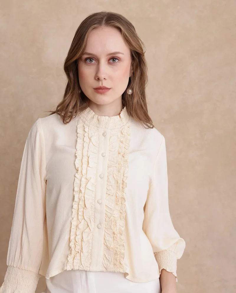 Rareism Women's Full Sleeve Regular Sleeves Top