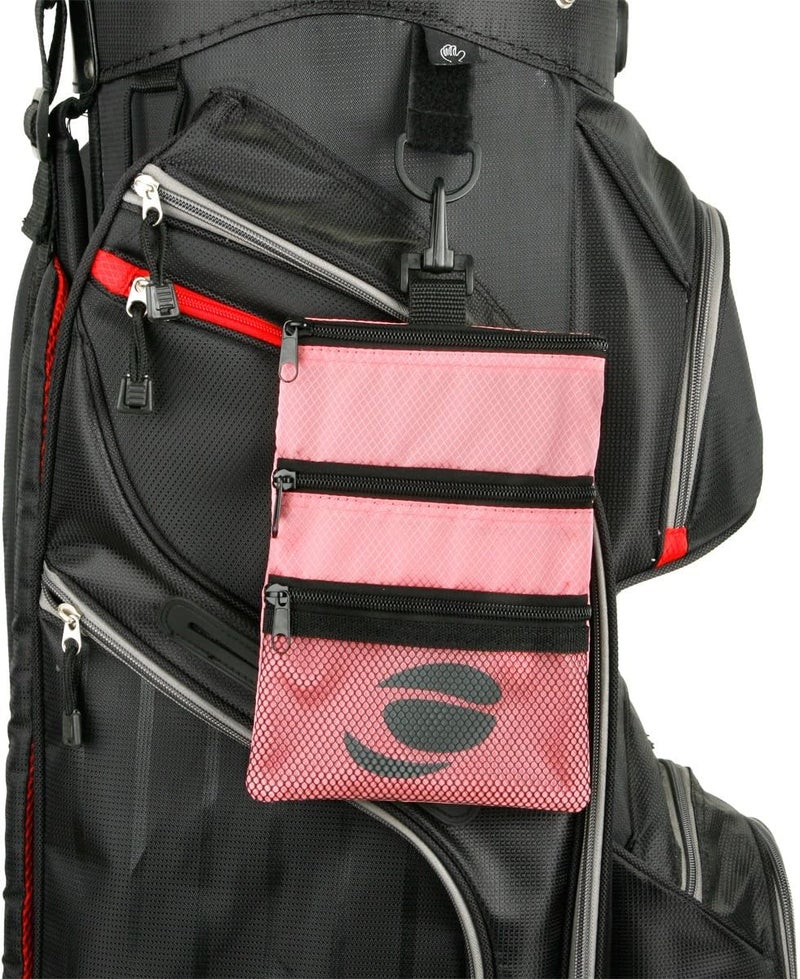 Orlimar Detachable Golf Accessory Pouch, 3 Zippered Pockets for Valuables and Golf Accessories, Clips to Your Golf Bag for Extra Storage and Easy Access. - Image 2