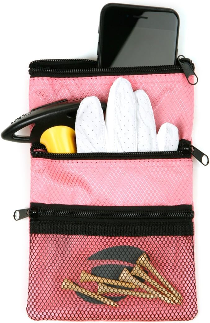 Orlimar Detachable Golf Accessory Pouch, 3 Zippered Pockets for Valuables and Golf Accessories, Clips to Your Golf Bag for Extra Storage and Easy Access. - Image 1
