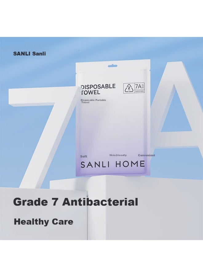 Sanli Disposable Towel 7a Antibacterial Thickened Large Travel Hotel Portable Supplies 10 Pieces - Image 2