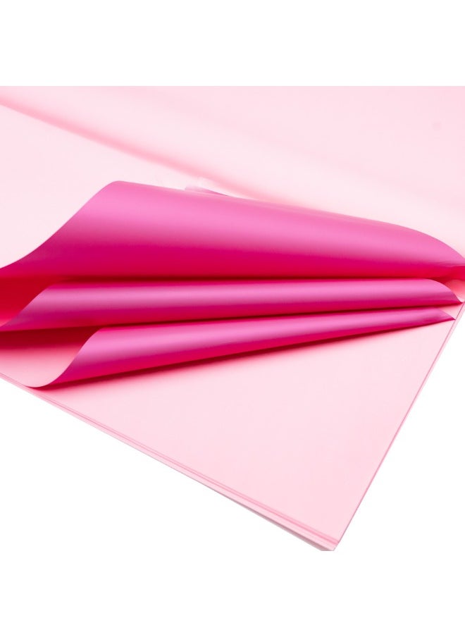Gulf Flowers Bicolor Double-Sided Wrapping Film – 63 Micron, 20pcs, 58cm x 58cm, Pink-Fuchsia 