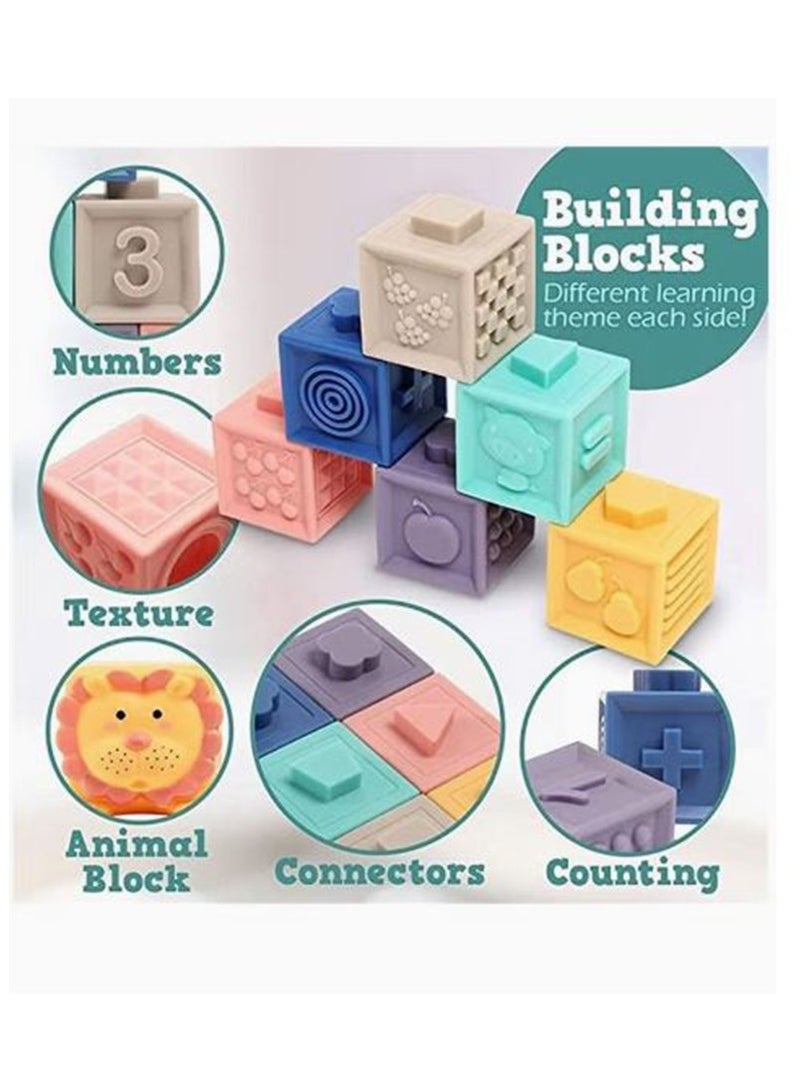 Early Education Digital Cognitive Animals To Building Blocks Soft Plastic Building Blocks For Infants And Young Children (12 Pieces)  - Image 4