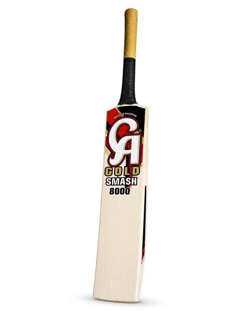 CA Gold Smash 8000 Cricket Bat – Premium Quality Full Size Bat with Comfortable Grip | Durable Cricket Bat for Training, Practice & Matches - Image 1