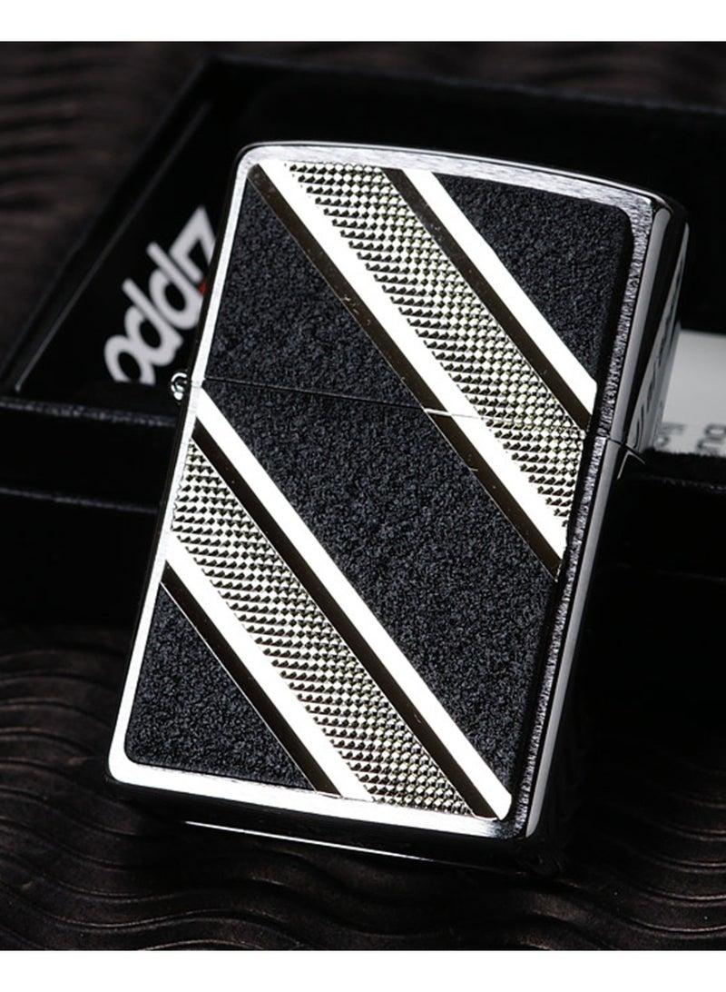 Zippo Black Diagonal Diamond Pocket Lighter 24872-20 - Image 2