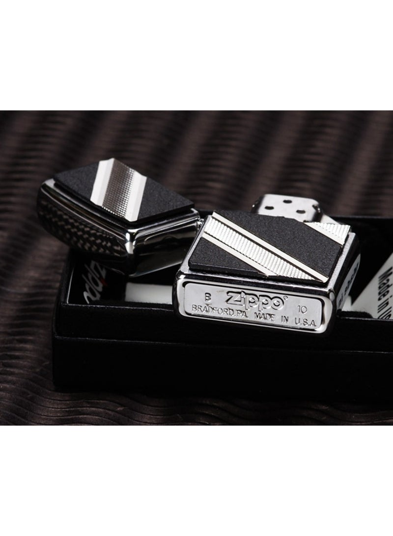 Zippo Black Diagonal Diamond Pocket Lighter 24872-20 - Image 3