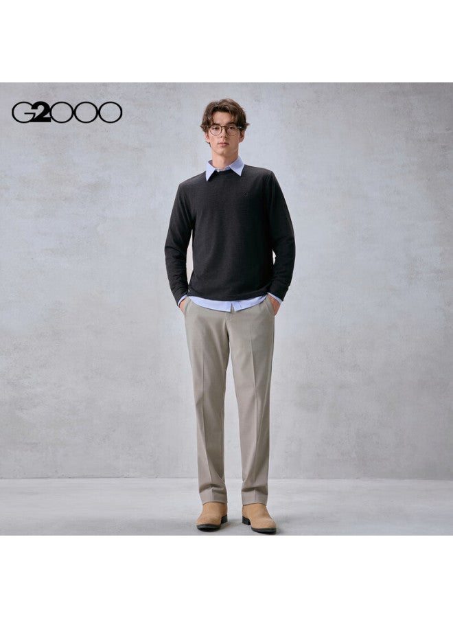G2000 Men's Autumn Winter Printed Logo Brushed Comfortable Long Sleeve T-shirt With Multi-directional Stretch, Mall Edition - Image 4