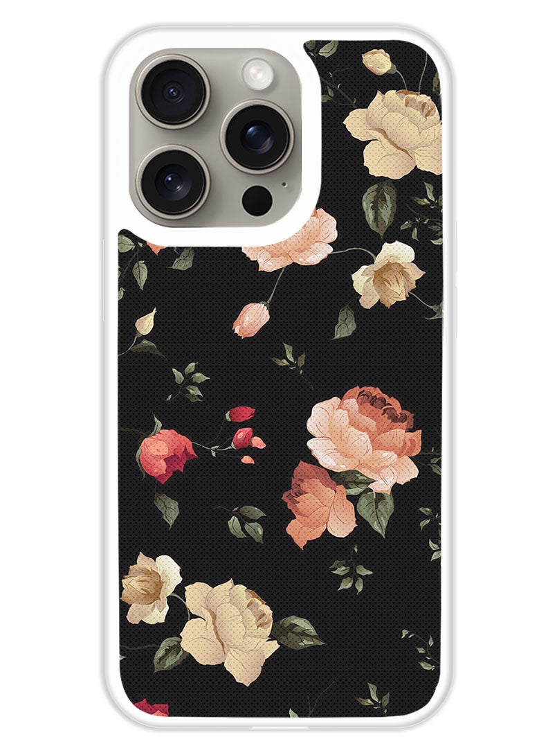 Theodor Protective Case Cover For APPLE IPHONE 15 Pro Colourful Lotus (White Bumper)  - Image 1