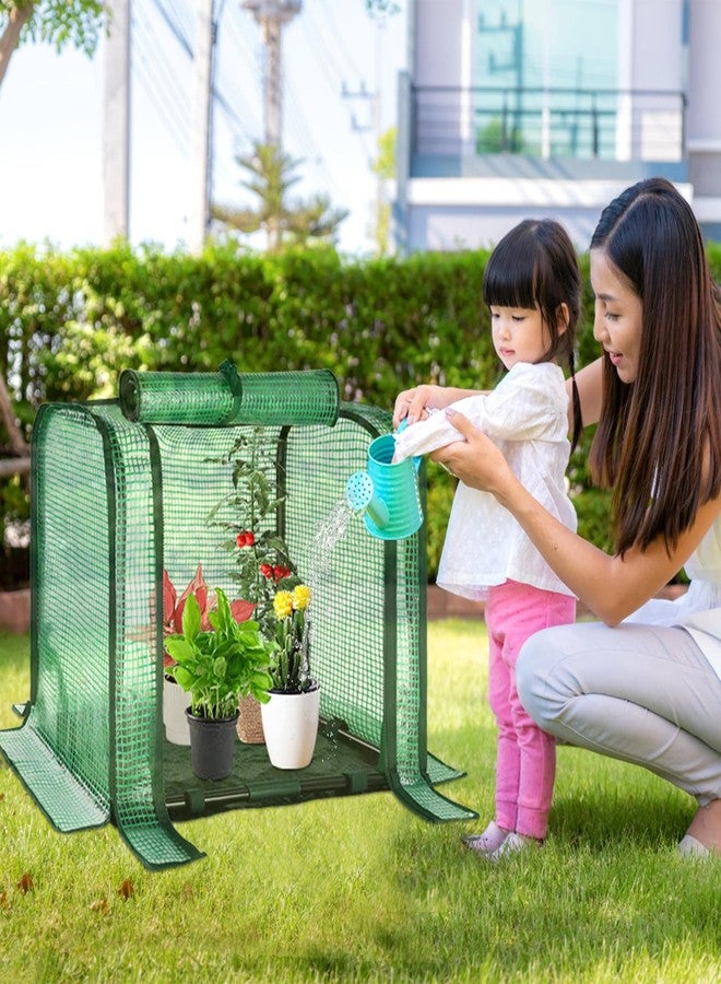 U'Artlines Portable Mini Greenhouse Small Green House with Waterproof Pad 23x13x17 Inch Plant Cover Tent for Garden Small Plants Indoor Outdoor, Green PE - Image 5