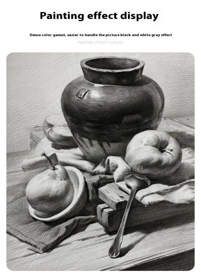 Xinbowen 12-Piece Sketching Pencil Set – Mixed Hardness for Beginners and Art Students - Image 2