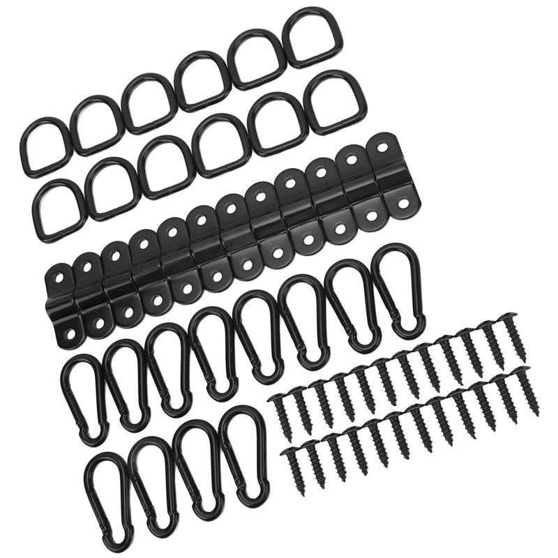 سكاكين تثبيت حلقات د (D Rings Tie Down Anchors) - مجموعة 12 قطعة، معدنية مصقولة عالية القوة - طلاء مقاوم للصدأ، تثبيت مؤمن بالبراغي، حلقات لربط شحنات ثقيلة لشاحنات ومقاعد شاحنات ومواقف شحن ثقيلة - Image 5