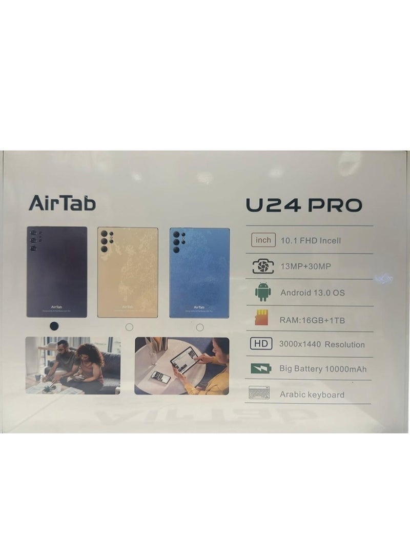 AirTab U24 Pro Smart Tablet 10.1-Inch FHD Display with 16GB RAM, 1TB Storage, and Arabic Keyboard – Powerful Android Tablet in Elegant Black for Study, Work, Gaming & Entertainment – Dual SIM & Wi-Fi - Image 4