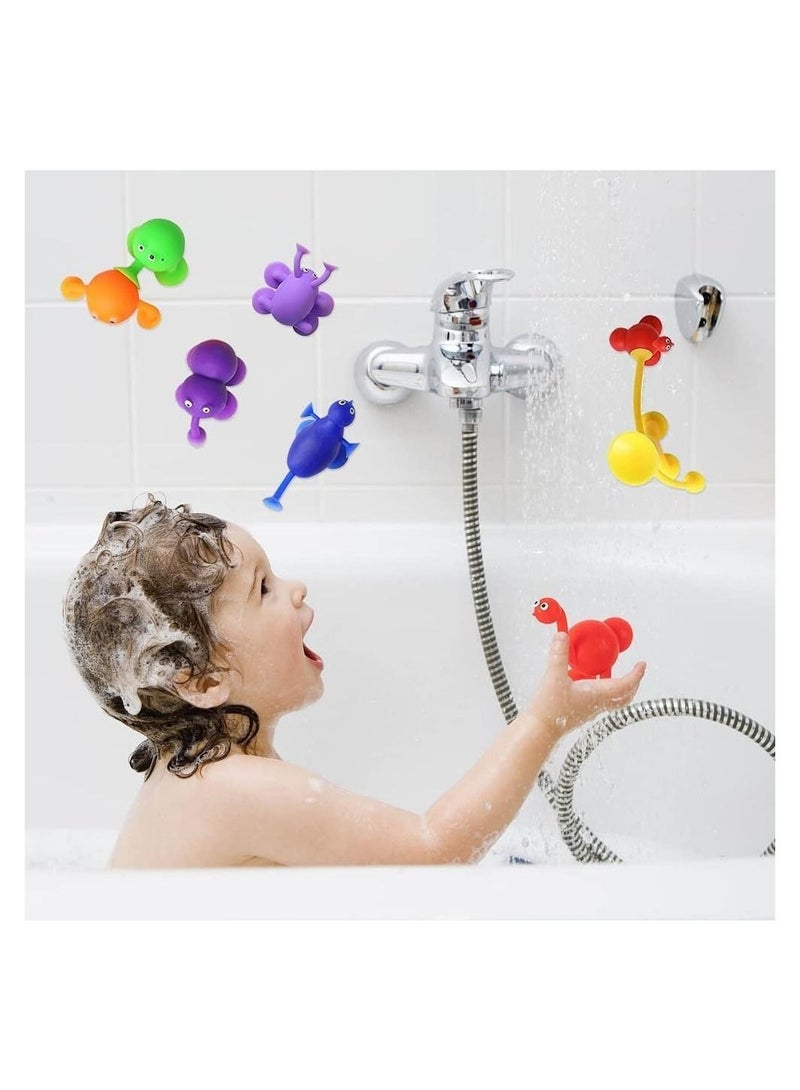 Y&D Suction Cup Toy, 27pcs Silicone Toys, Animal Shape Soft Brick Cup, Sensory Toys with Dinosaur Egg Shell Storage, Suitable for 3 4 5 6 7 Years Old Boys Girls Kids - Image 1