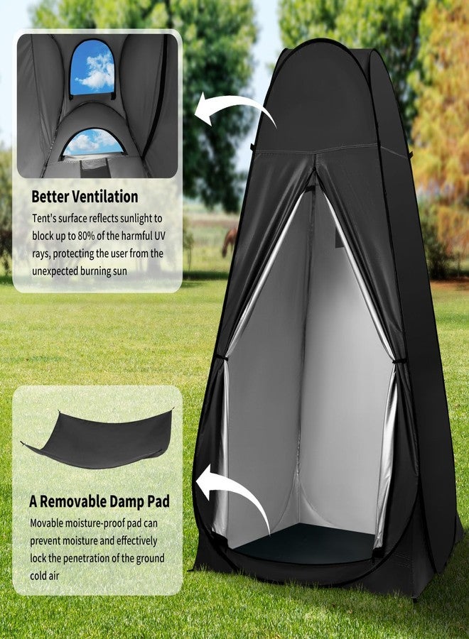 UMIKOOL DIRECT Pop Up Pod Changing Room Privacy Tent, Portable Outdoor Shower Tent, Camp Toilet, Rain Shelter for Camping, Easy Set Up, Foldable - with Carry Bag (Black) - Image 5