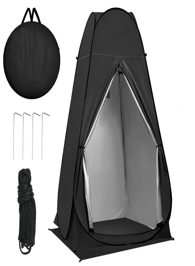 UMIKOOL DIRECT Pop Up Pod Changing Room Privacy Tent, Portable Outdoor Shower Tent, Camp Toilet, Rain Shelter for Camping, Easy Set Up, Foldable - with Carry Bag (Black) - Image 1