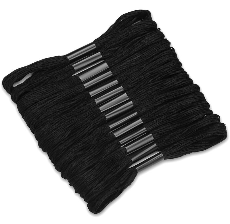 14 Skeins Embroidery Floss Black Embroidery Thread Friendship Bracelet String Cross Stitch for DIY Making