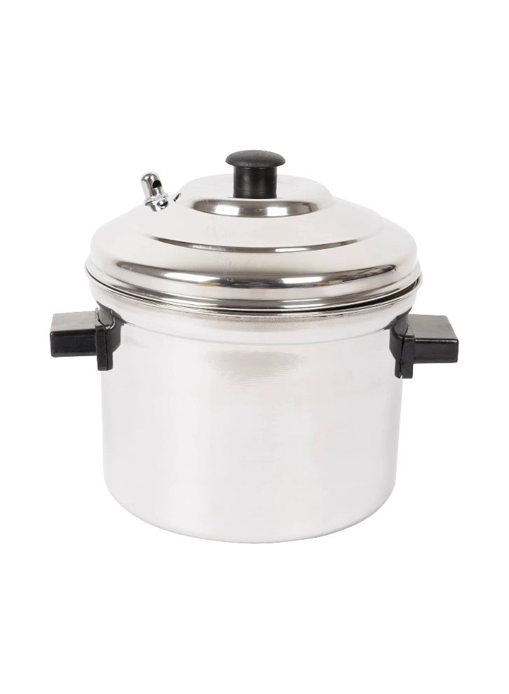 Ayda Idli Cooker Stainless Steel Pressure Steamer 6 Tier Cookware Pot with Handle for 24 idly Silver - Image 1