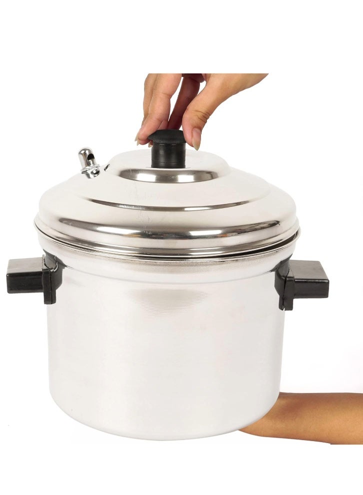 Ayda Idli Cooker Stainless Steel Pressure Steamer 6 Tier Cookware Pot with Handle for 24 idly Silver - Image 4