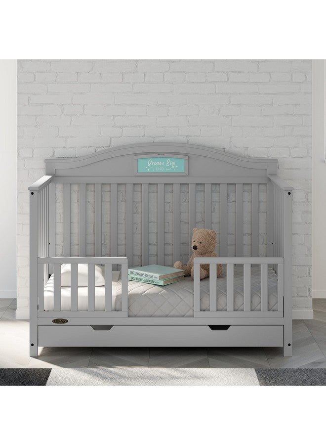 Graco Toddler Safety Guardrail with Slats (Pebble Gray) for Storkcraft Crib Conversion - GREENGUARD Gold Certified - Image 1