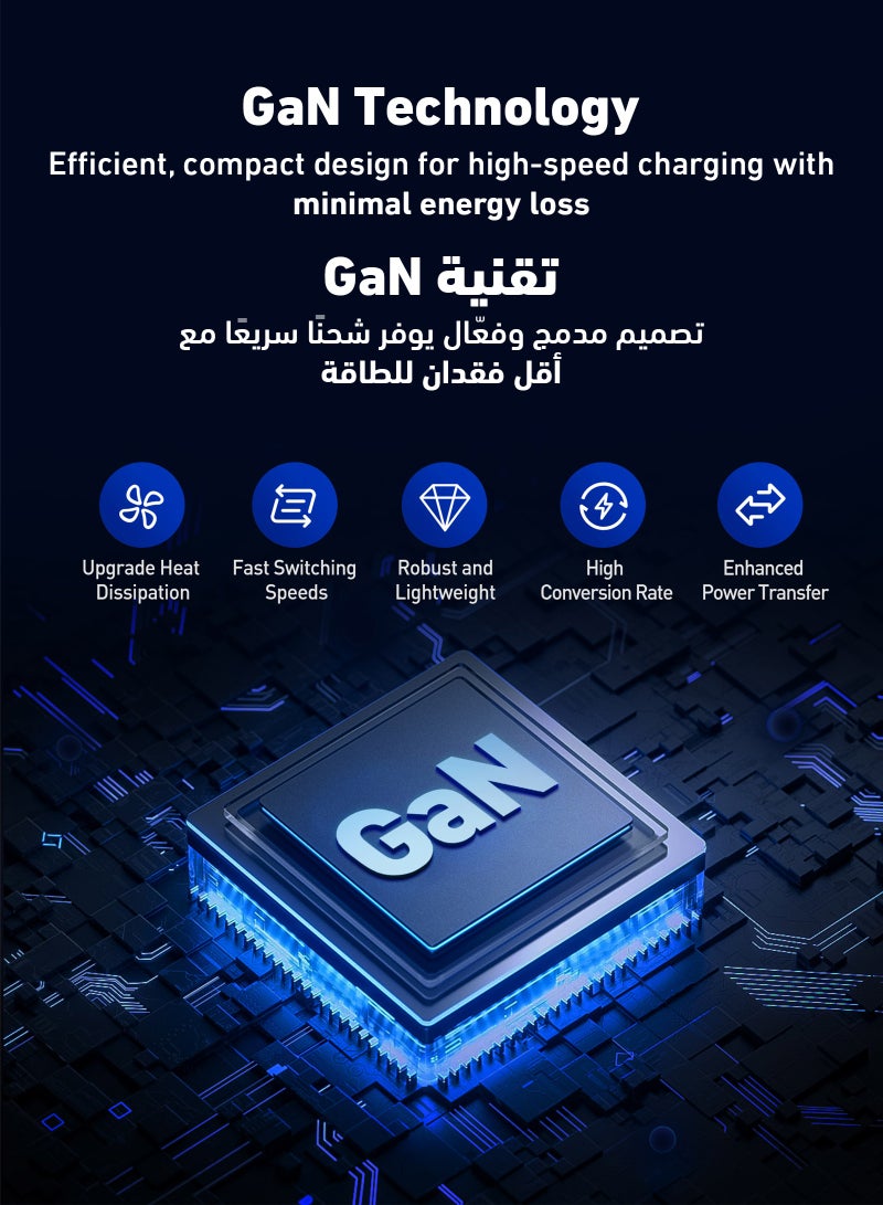 JODA TOUR X GaN All-in-One Travel Wall Charger - Black 🖤 Universal Power Adapter with Dual AC Outlets, Fast Charging ⚡, and Multi-Plug Compatibility for Over 200 Countries (USA 🇺🇸, UK 🇬🇧, EU 🇪🇺, Australia 🇦🇺) - Image 2