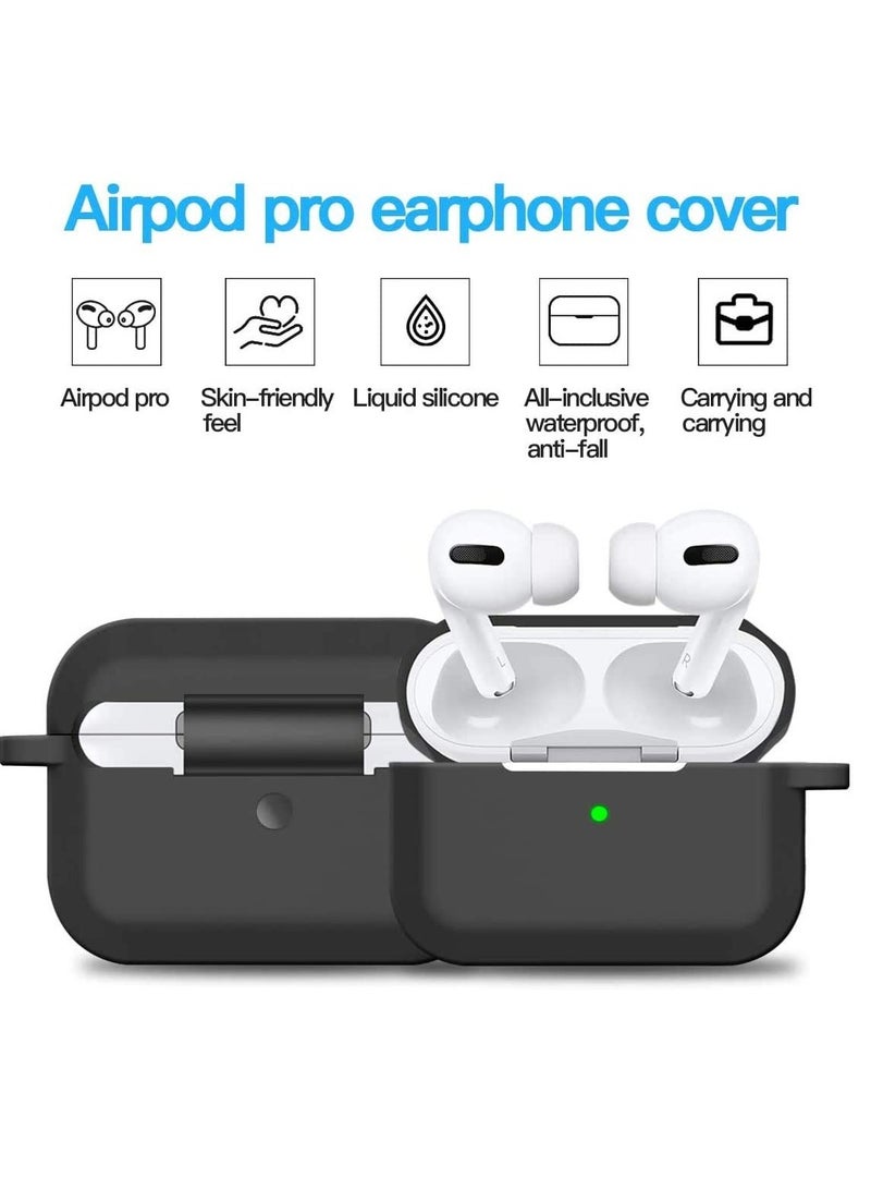 ELTRAZONE Silicone Protective Case for Apple Airpod Pro (Front LED Visible) Black - Image 2