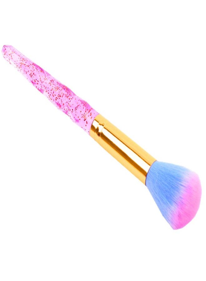 Beetoo Nail Art Dust Remover Soft Nail Brush Cleaner for Acrylic Nails, Makeup Powder Brushes (Pink) - Image 1