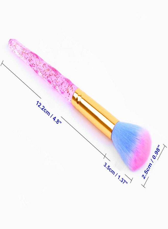 Beetoo Nail Art Dust Remover Soft Nail Brush Cleaner for Acrylic Nails, Makeup Powder Brushes (Pink) - Image 2